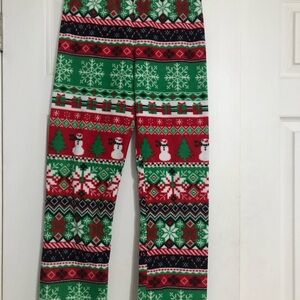 Festive Christmas fleece Pajama Pants kids size 10/12 large children’s place‎